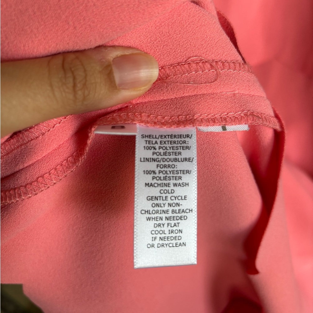 Loft Coral Pink Scalloped Dress - Picture 10 of 10
